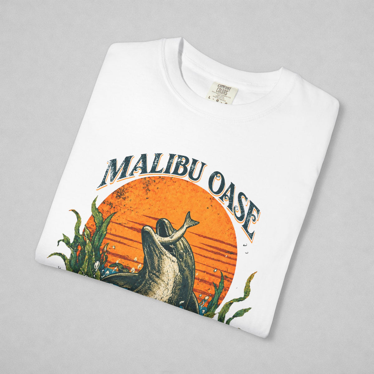 Folded white T-shirt.