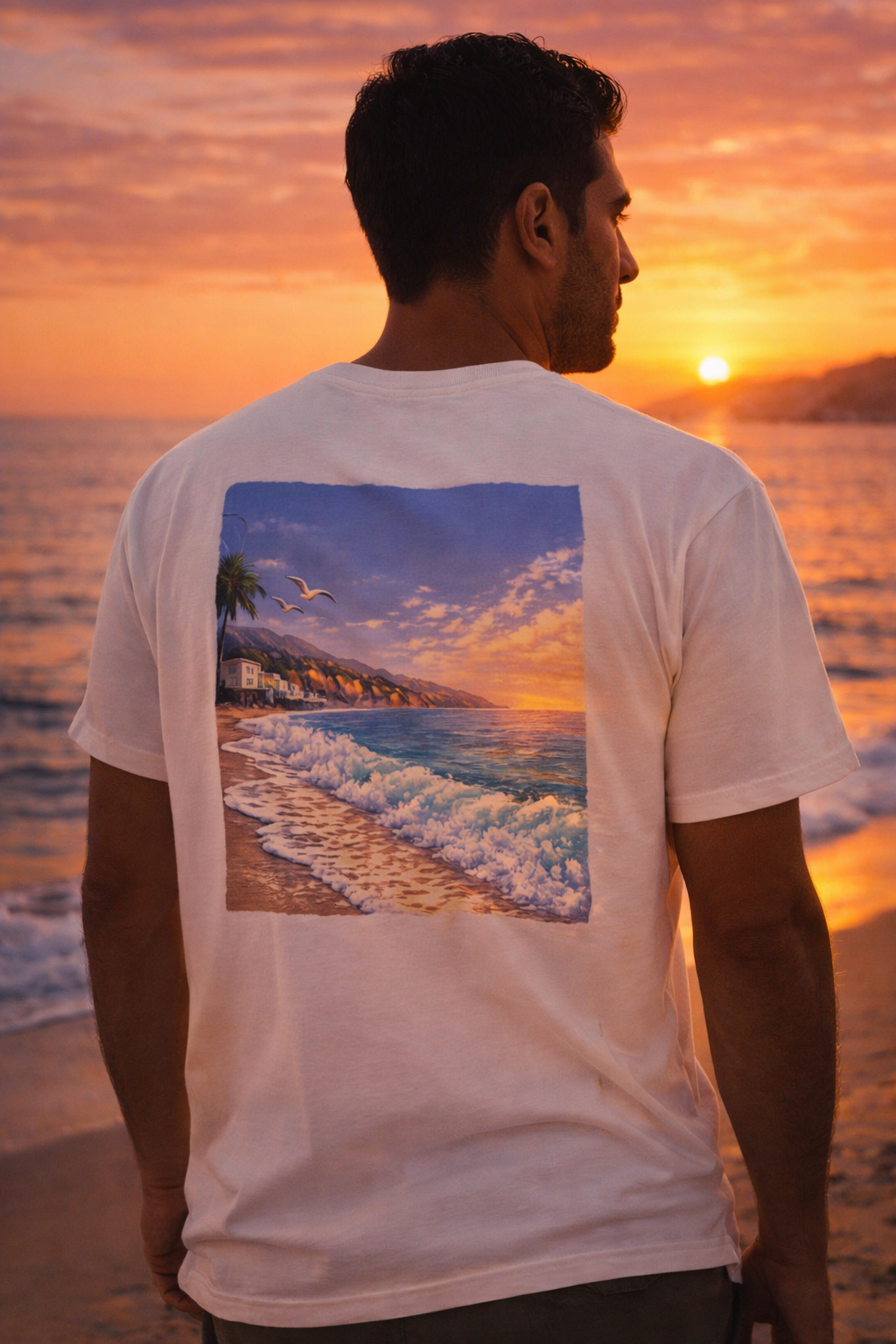 Colored Mountain Logo and Landscape | Front & Back