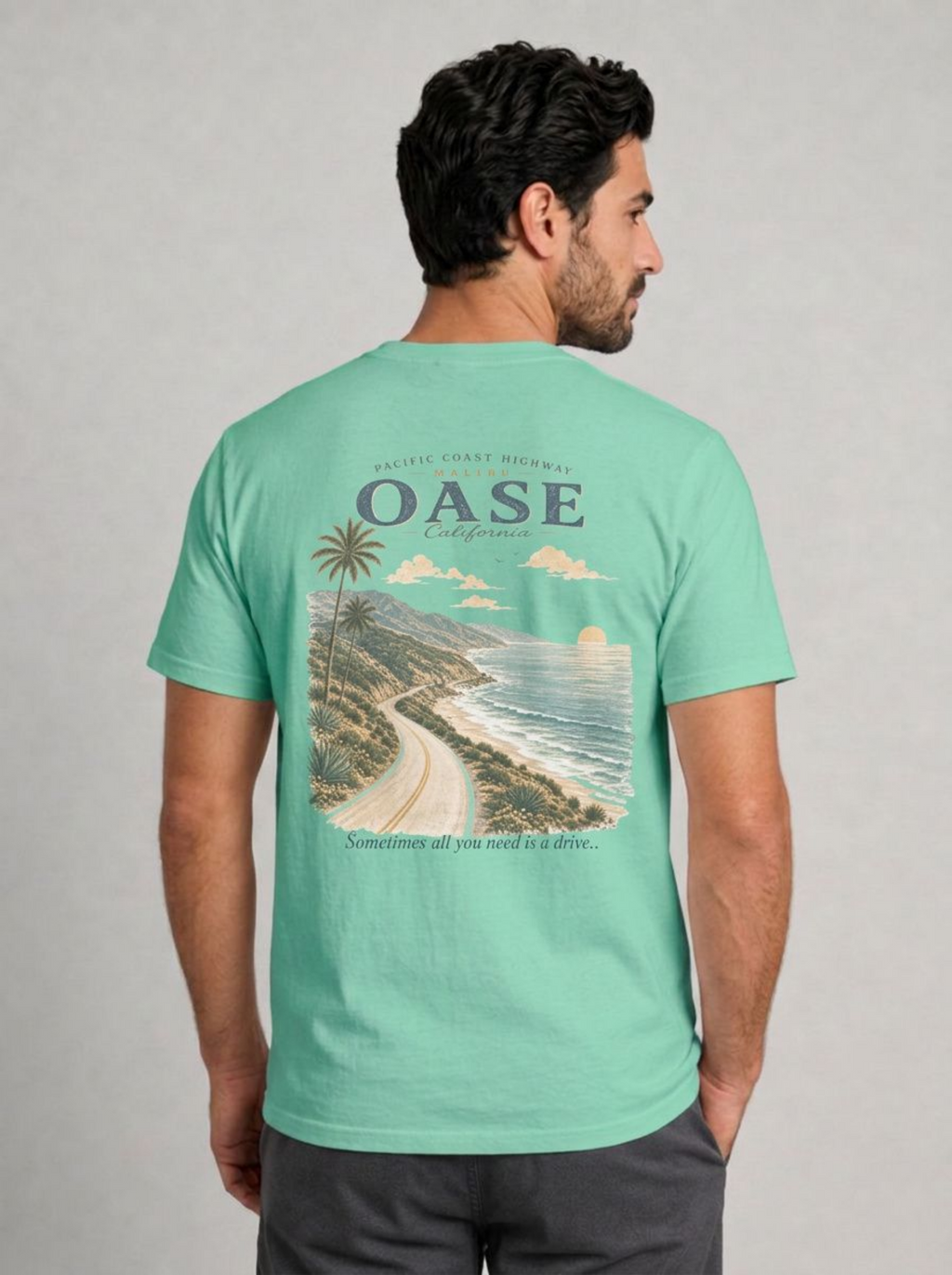 Pacific Coast Highway / Front Logo with Back Design | Comfort Colors