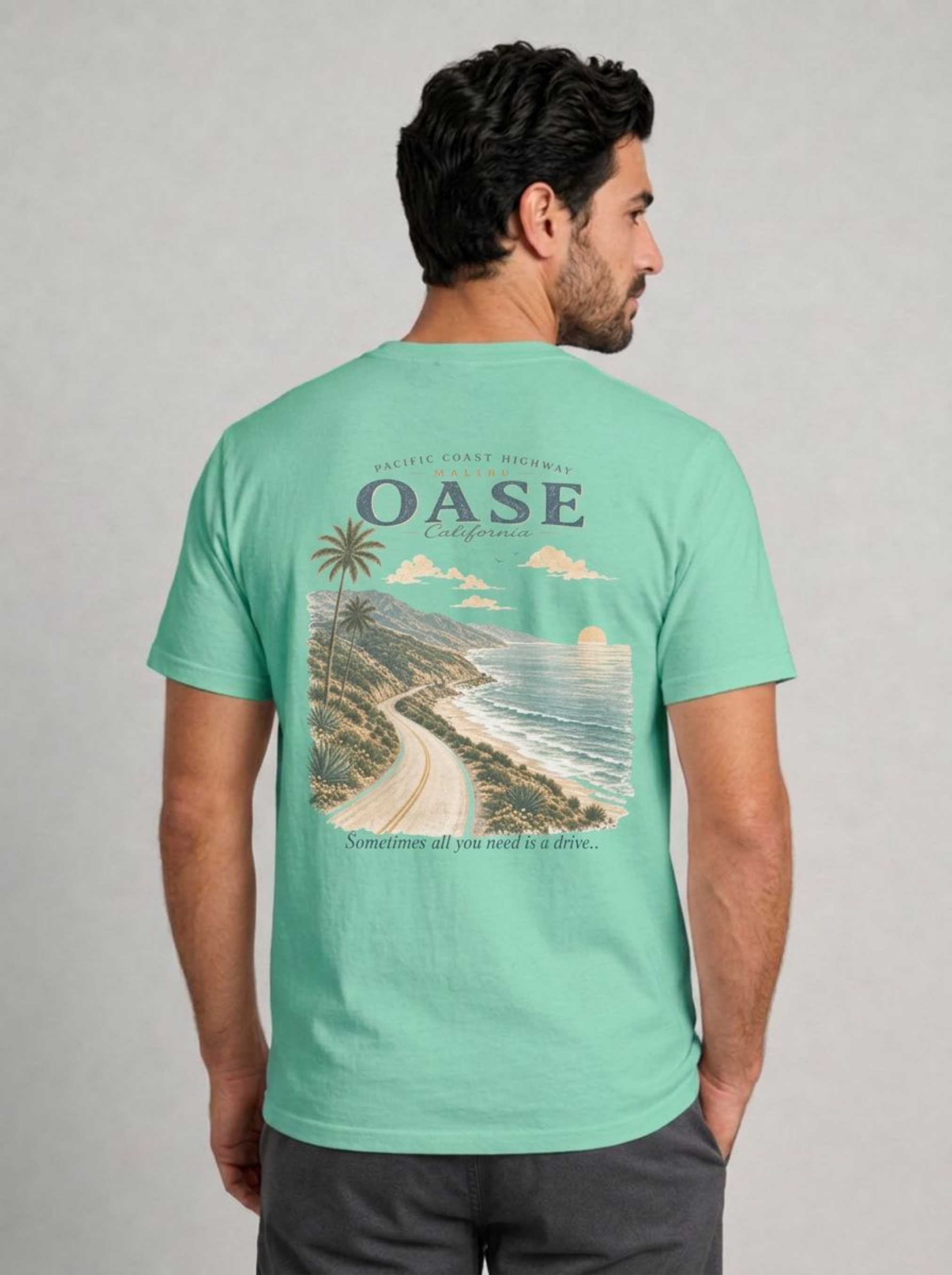 Pacific Coast Highway / Front Logo with Back Design | Comfort Colors