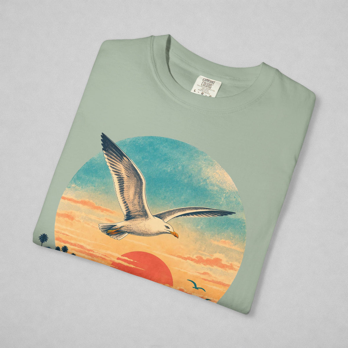 Folded Bay T-shirt with seagull