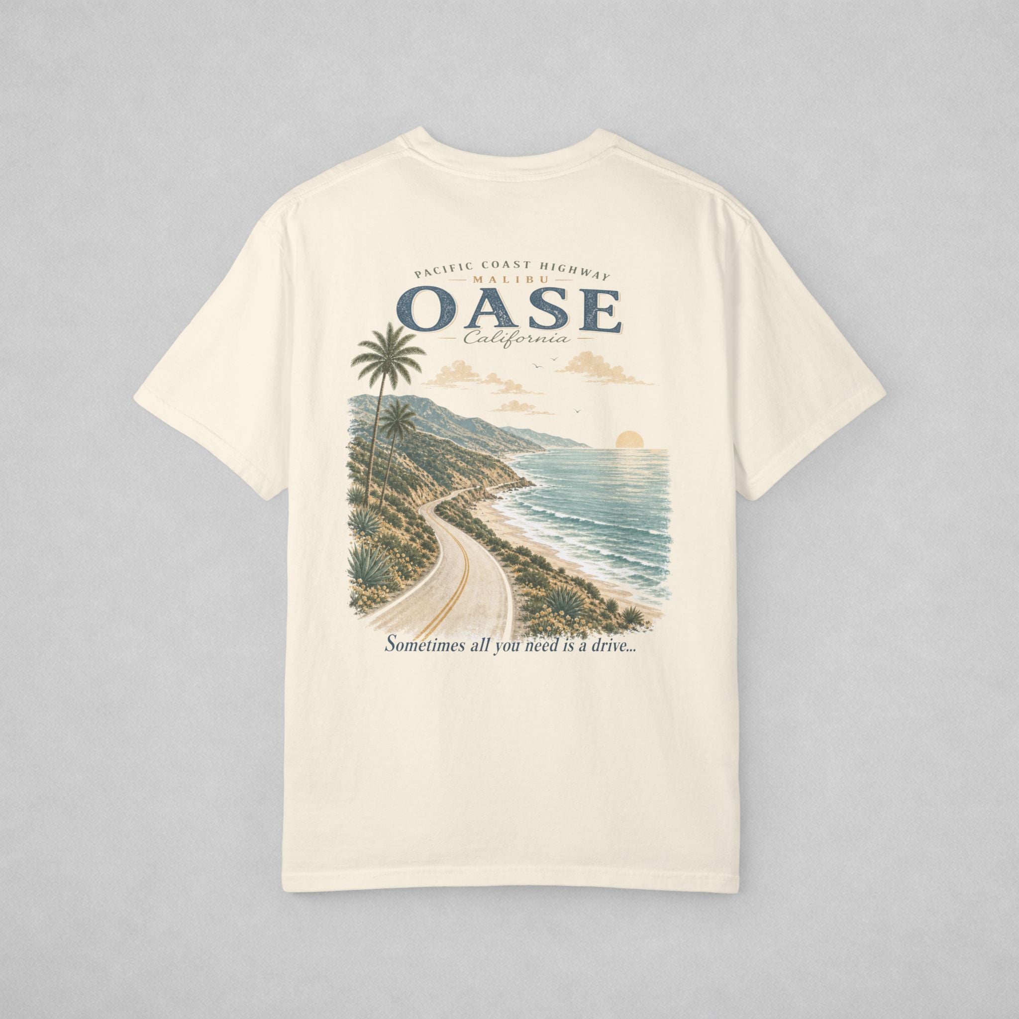 Pacific Coast Highway / Front Logo with Back Design | Comfort Colors