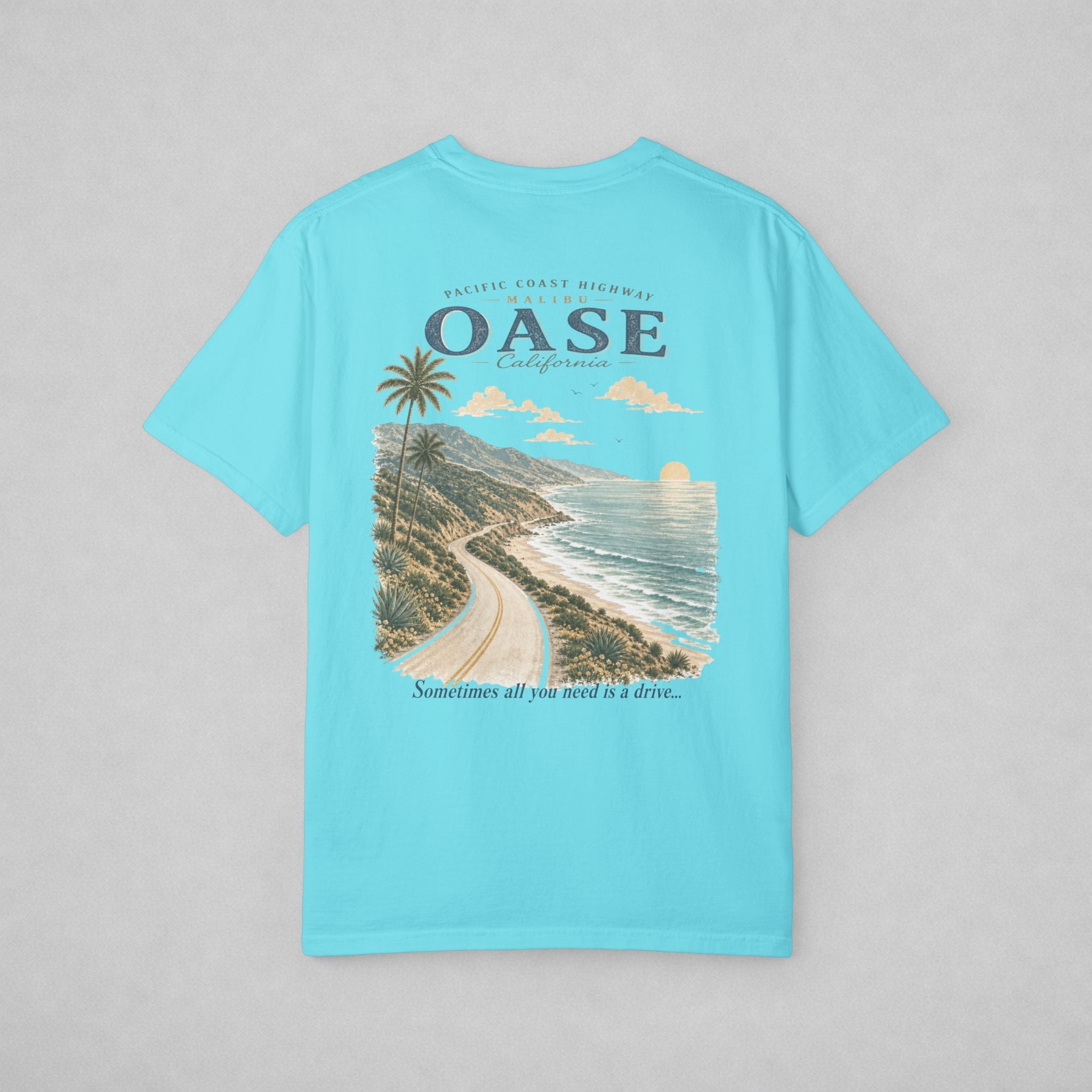Pacific Coast Highway / Front Logo with Back Design | Comfort Colors